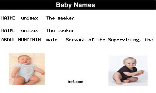 haimi baby names